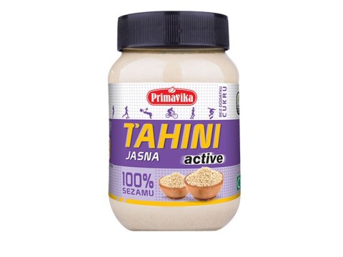 TAHINI JASNE ACTIVE (PASTA SEZAMOWA) BEZGLUTENOWE 460 g - PRIMAVIKA TAHINI JASNE ACTIVE (PASTA SEZAMOWA) BEZGLUTENOWE 460 g - PRIMAVIKA
