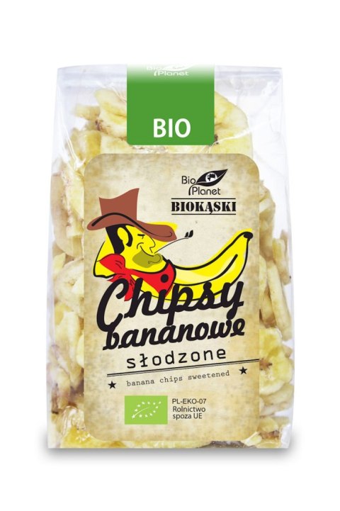 BIO PLANET Chipsy bananowe słodzone BIO 150g BIO PLANET Chipsy bananowe słodzone BIO 150g