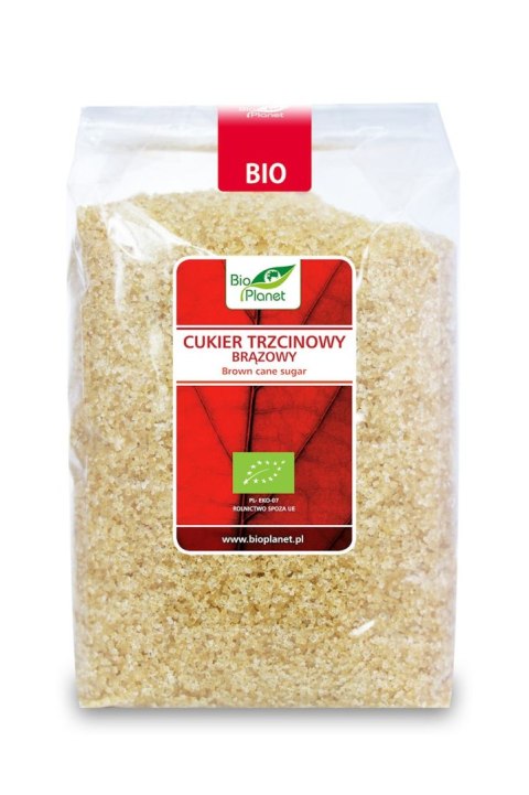 BIO PLANET Cukier trzcinowy brązowy Demerara BIO 1kg BIO PLANET Cukier trzcinowy brązowy Demerara BIO 1kg