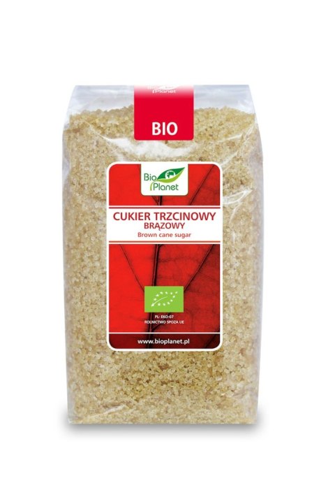 BIO PLANET Cukier trzcinowy brązowy Demerara BIO 500g BIO PLANET Cukier trzcinowy brązowy Demerara BIO 500g