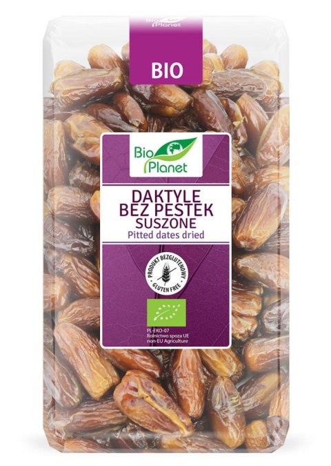BIO PLANET Daktyle bez pestek suszone bezglutenowe BIO 1kg BIO PLANET Daktyle bez pestek suszone bezglutenowe BIO 1kg