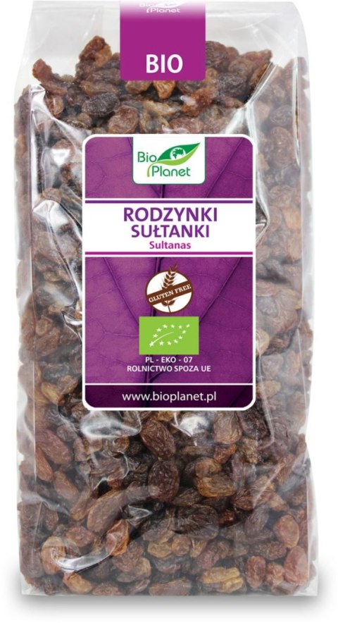 BIO PLANET Rodzynki sułtanki bezglutenowe BIO 1kg BIO PLANET Rodzynki sułtanki bezglutenowe BIO 1kg