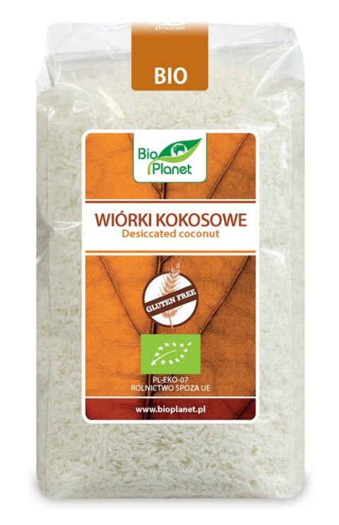 BIO PLANET Wiórki kokosowe bezglutenowe BIO 200g BIO PLANET Wiórki kokosowe bezglutenowe BIO 200g