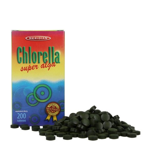 Chlorella algi prasowane 200tabl. (broken cell wall) MERIDIAN Chlorella algi prasowane 200tabl. (broken cell wall) MERIDIAN