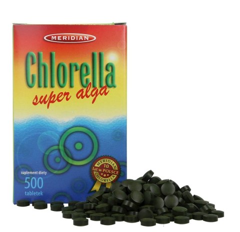 Chlorella algi prasowane 500tabl. (broken cell wall) MERIDIAN Chlorella algi prasowane 500tabl. (broken cell wall) MERIDIAN