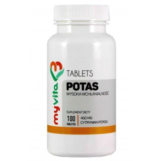 MyVita Potas 100tabl. - Cytrynian potasu