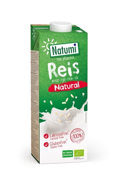 NATUMI Napój ryżowy bezglutenowy BIO 1L NATUMI Napój ryżowy bezglutenowy BIO 1L