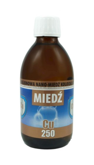 Nano-Miedź koloidalna Cu250 25ppm 300ml PRO AKTIV