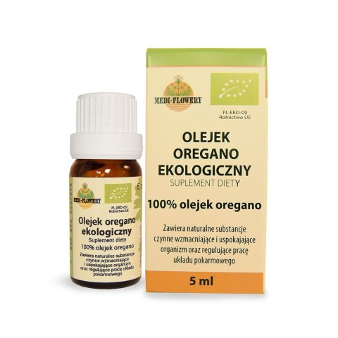 Olejek oregano 100% BIO 5ml MEDI-FLOWERY Olejek oregano 100% BIO 5ml MEDI-FLOWERY