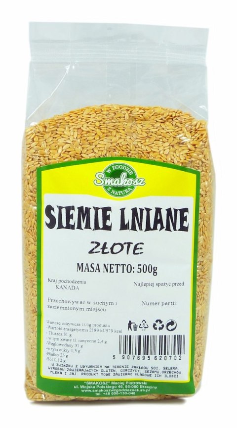SMAKOSZ Siemię lniane złote 500g SMAKOSZ Siemię lniane złote 500g