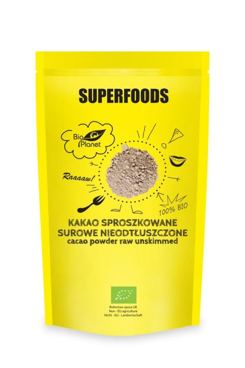 SUPERFOODS Kakao sproszkowane surowe nieodtłuszczone BIO 150g BIO PLANET SUPERFOODS Kakao sproszkowane surowe nieodtłuszczone BIO 150g BIO PLANET
