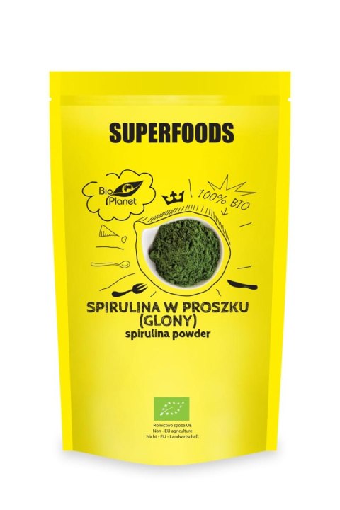 SUPERFOODS Spirulina w proszku (glony) BIO 200g BIO PLANET SUPERFOODS Spirulina w proszku (glony) BIO 200g BIO PLANET