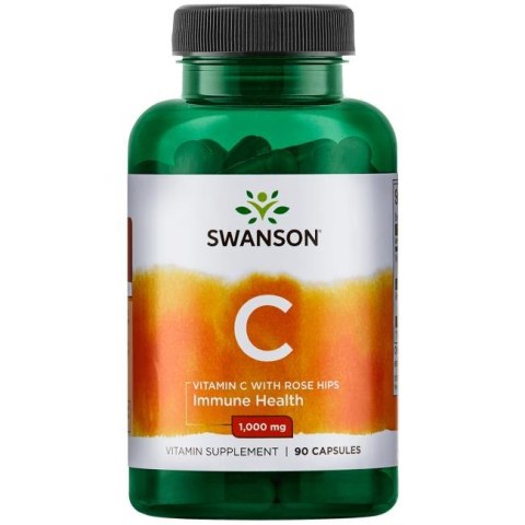 SWANSON Witamina C 1000mg, 90kaps. z dziką różą SWANSON Witamina C 1000mg, 90kaps. z dziką różą