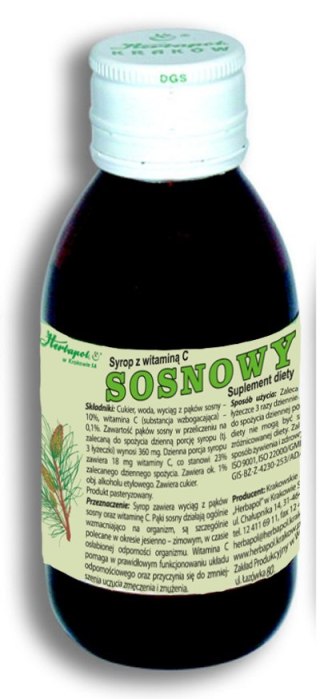 Syrop sosnowy z wit. C 100ml HERBAPOL KRAKÓW