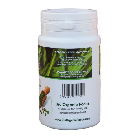 100% BIO Młody jęczmień TABLETKI 280g (ekstrakt - sok) BIO ORGANIC FOODS 100% BIO Młody jęczmień TABLETKI 280g (ekstrakt - sok) BIO ORGANIC FOODS
