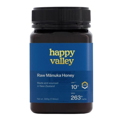 HAPPY VALLEY Miód Manuka UMF 10+ (MG 263+) 500g HAPPY VALLEY Miód Manuka UMF 10+ (MG 263+) 500g