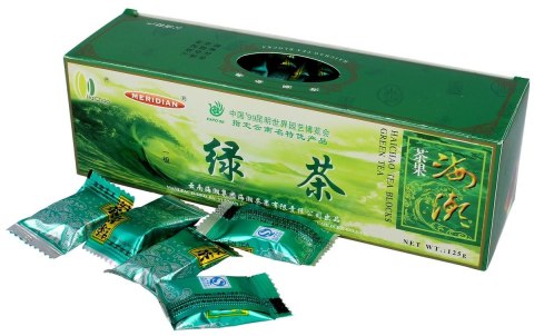 Herbata Zielona prasowana w kostkach 125g MERIDIAN Herbata Zielona prasowana w kostkach 125g MERIDIAN