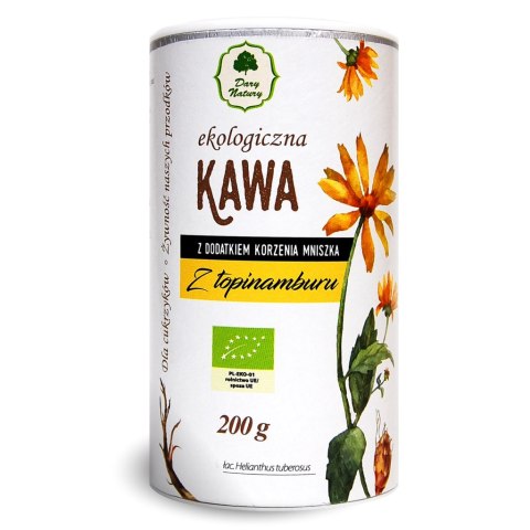 Kawa z topinamburu z korzeniem mniszka BIO 200g DARY NATURY Kawa z topinamburu z korzeniem mniszka BIO 200g DARY NATURY