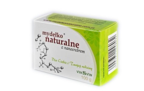 Mydełko naturalne z nanosrebrem w kostce 100g VINSVIN Mydełko naturalne z nanosrebrem w kostce 100g VINSVIN