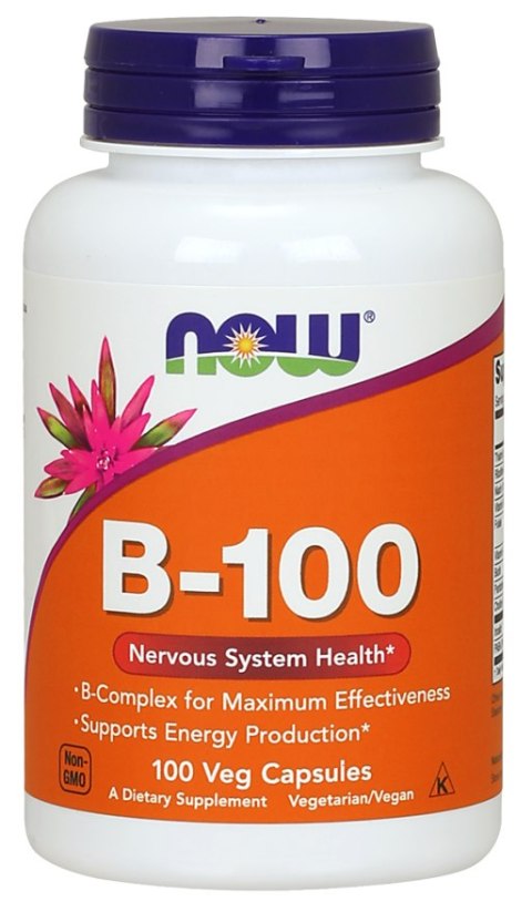 NOW FOODS Witamina B-100, 100vcaps. - Kompleks Witaminy B NOW FOODS Witamina B-100, 100vcaps. - Kompleks Witaminy B