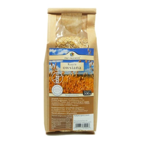 PIĘĆ PRZEMIAN Kasza owsiana bezglutenowa 500g PIĘĆ PRZEMIAN Kasza owsiana bezglutenowa 500g