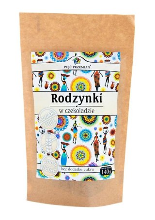 PIĘĆ PRZEMIAN Rodzynki w czekoladzie bez cukru bezglutenowe 140g