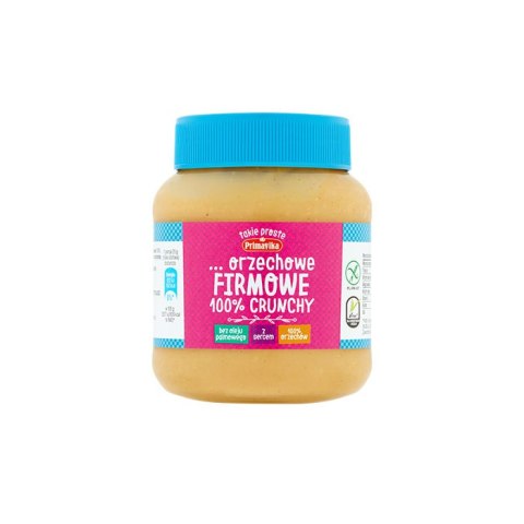 PRIMAVIKA Masło orzechowe Firmowe 100% CRUNCHY 350g PRIMAVIKA Masło orzechowe Firmowe 100% CRUNCHY 350g