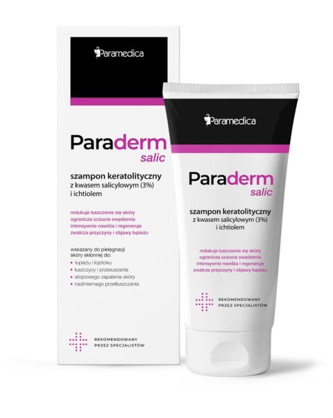 Paraderm SALIC Szampon keratolityczny z kwasem salicylowym (3%) i ichtiolem 150g PARAMEDICA Paraderm SALIC Szampon keratolityczny z kwasem salicylowym (3%) i ichtiolem 150g PARAMEDICA
