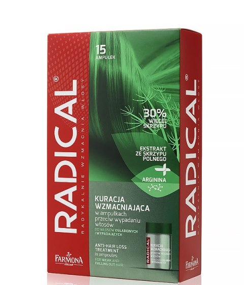 RADICAL Kuracja wzmacniająca przeciw wypadaniu włosów ampułki 15*5ml FARMONA RADICAL Kuracja wzmacniająca przeciw wypadaniu włosów ampułki 15*5ml FARMONA