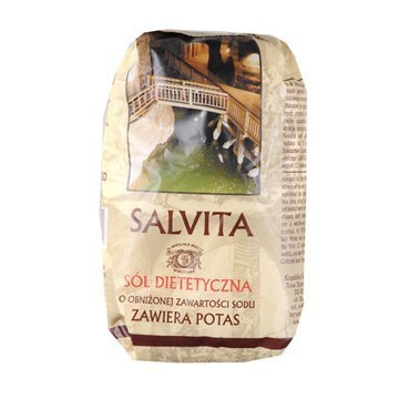 SALVITA Sól jodowana o obniżonej zawartości sodu z dodatkiem potasu 0,5kg SALVITA Sól jodowana o obniżonej zawartości sodu z dodatkiem potasu 0,5kg
