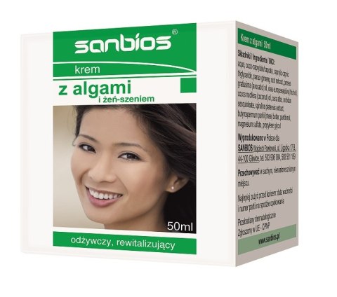 SANBIOS Krem z algami i żeń-szeniem 50ml SANBIOS Krem z algami i żeń-szeniem 50ml