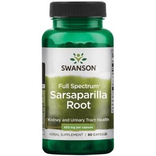 SWANSON Sarsaparilla root 450mg, 60 kaps. - Kolcorośl