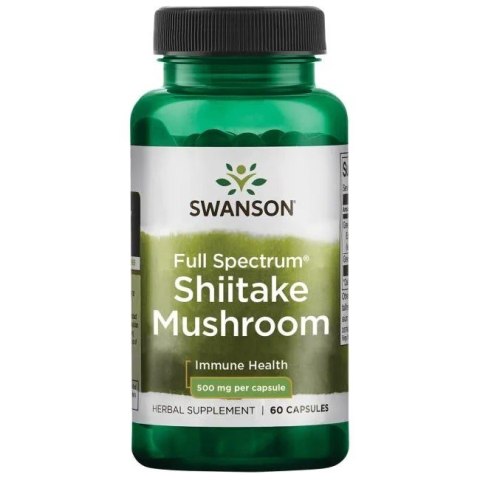 SWANSON Shiitake Mushroom 500mg, 60kaps. SWANSON Shiitake Mushroom 500mg, 60kaps.