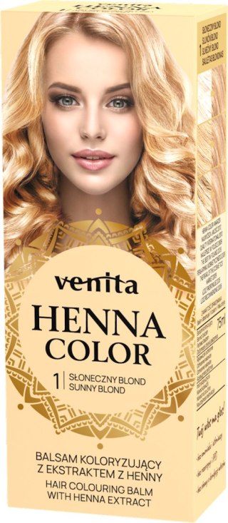 VENITA henna tuba nr 1 słoneczny blond 75ml - balsam koloryzujący