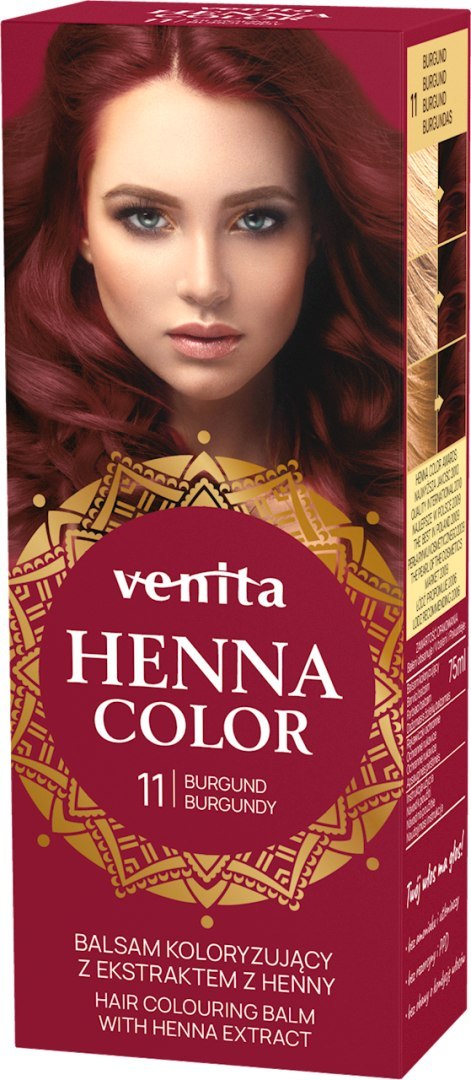 VENITA henna tuba nr 11 burgund 75ml - balsam koloryzujący VENITA henna tuba nr 11 burgund 75ml - balsam koloryzujący