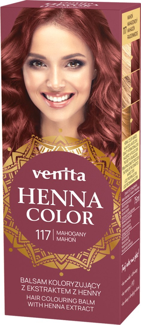 VENITA henna tuba nr 117 mahoń 75ml - balsam koloryzujący VENITA henna tuba nr 117 mahoń 75ml - balsam koloryzujący