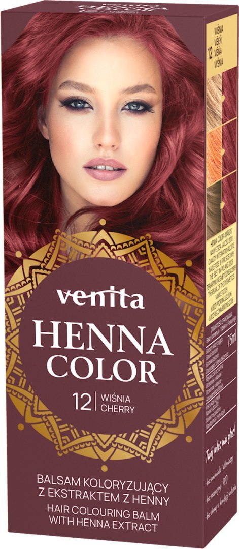 VENITA henna tuba nr 12 wiśnia 75ml - balsam koloryzujący VENITA henna tuba nr 12 wiśnia 75ml - balsam koloryzujący