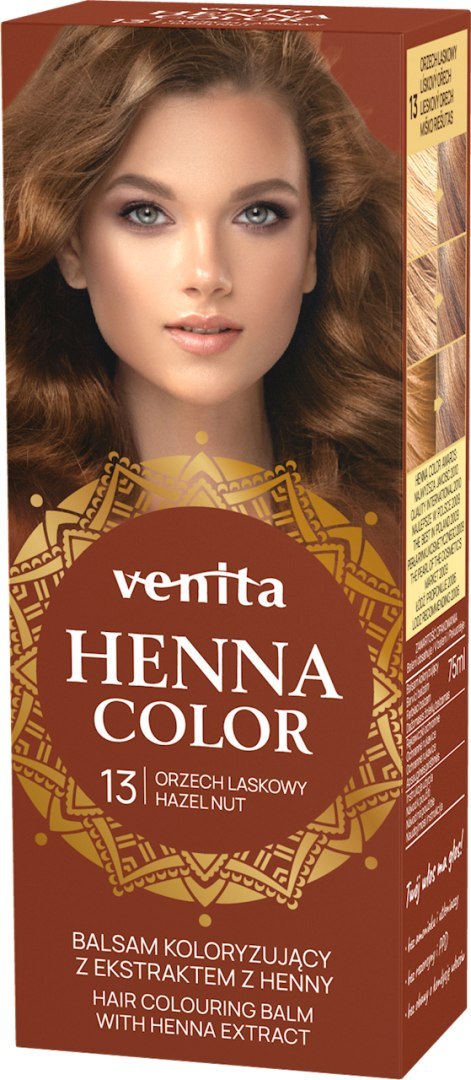 VENITA henna tuba nr 13 orzech laskowy 75ml - balsam koloryzujący VENITA henna tuba nr 13 orzech laskowy 75ml - balsam koloryzujący