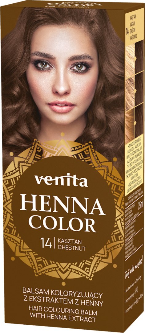 VENITA henna tuba nr 14 kasztan 75ml - balsam koloryzujący VENITA henna tuba nr 14 kasztan 75ml - balsam koloryzujący