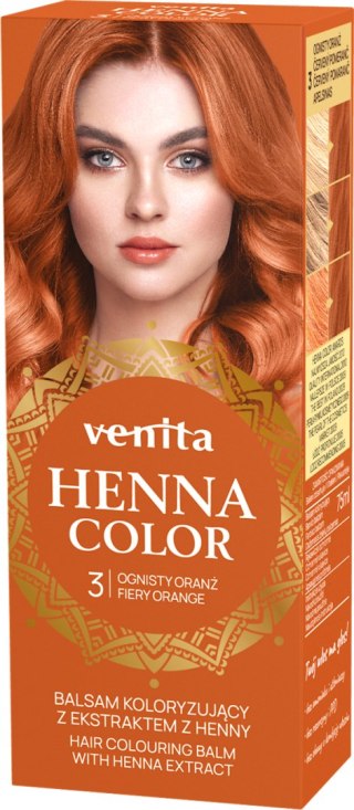 VENITA henna tuba nr 3 ognisty oranż 75ml - balsam koloryzujący