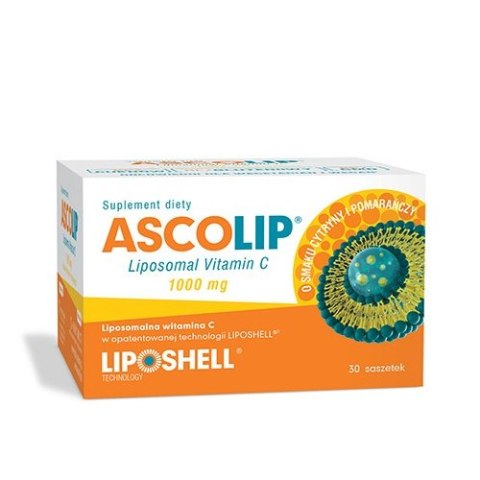 ASCOLIP 1000 mg Liposomalna Witamina C, 30 saszetek ASCOLIP 1000 mg Liposomalna Witamina C, 30 saszetek