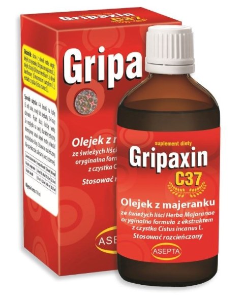 ASEPTA Gripaxin C37 30ml - Olejek z majeranku i bazylii + ekstr. z czystka ASEPTA Gripaxin C37 30ml - Olejek z majeranku i bazylii + ekstr. z czystka