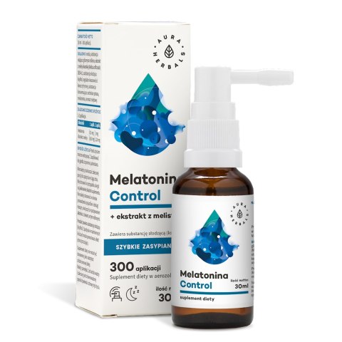 AURA HERBALS Melatonina Control + ekstrakt z melisy, aerozol 30ml AURA HERBALS Melatonina Control + ekstrakt z melisy, aerozol 30ml