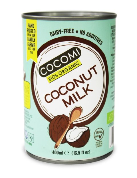 COCOMI Coconut milk - napój kokosowy bez gumy guar w puszcze (17% tłuszczu) 400ml COCOMI Coconut milk - napój kokosowy bez gumy guar w puszcze (17% tłuszczu) 400ml