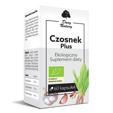 Czosnek Plus 60kaps. Ekologiczny Suplement diety DARY NATURY Czosnek Plus 60kaps. Ekologiczny Suplement diety DARY NATURY