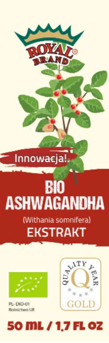 Ekstrakt z Ashwagandhy BIO 50ml ROYAL BRAND
