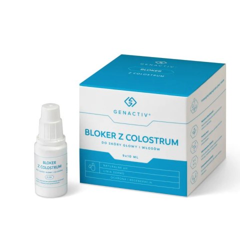 GENACTIV Bloker z Colostrum 9x10ml - do skóry głowy i włosów GENACTIV Bloker z Colostrum 9x10ml - do skóry głowy i włosów