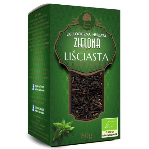 Herbata Zielona cejlońska liściasta BIO 80g DARY NATURY Herbata Zielona cejlońska liściasta BIO 80g DARY NATURY