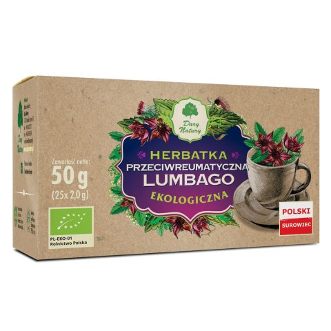 Herbatka Lumbago przeciwreumatyczna fix BIO 25*2g DARY NATURY Herbatka Lumbago przeciwreumatyczna fix BIO 25*2g DARY NATURY