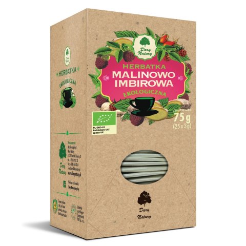 Herbatka Malinowo - Imbirowa BIO fix 25*3g DARY NATURY Herbatka Malinowo - Imbirowa BIO fix 25*3g DARY NATURY